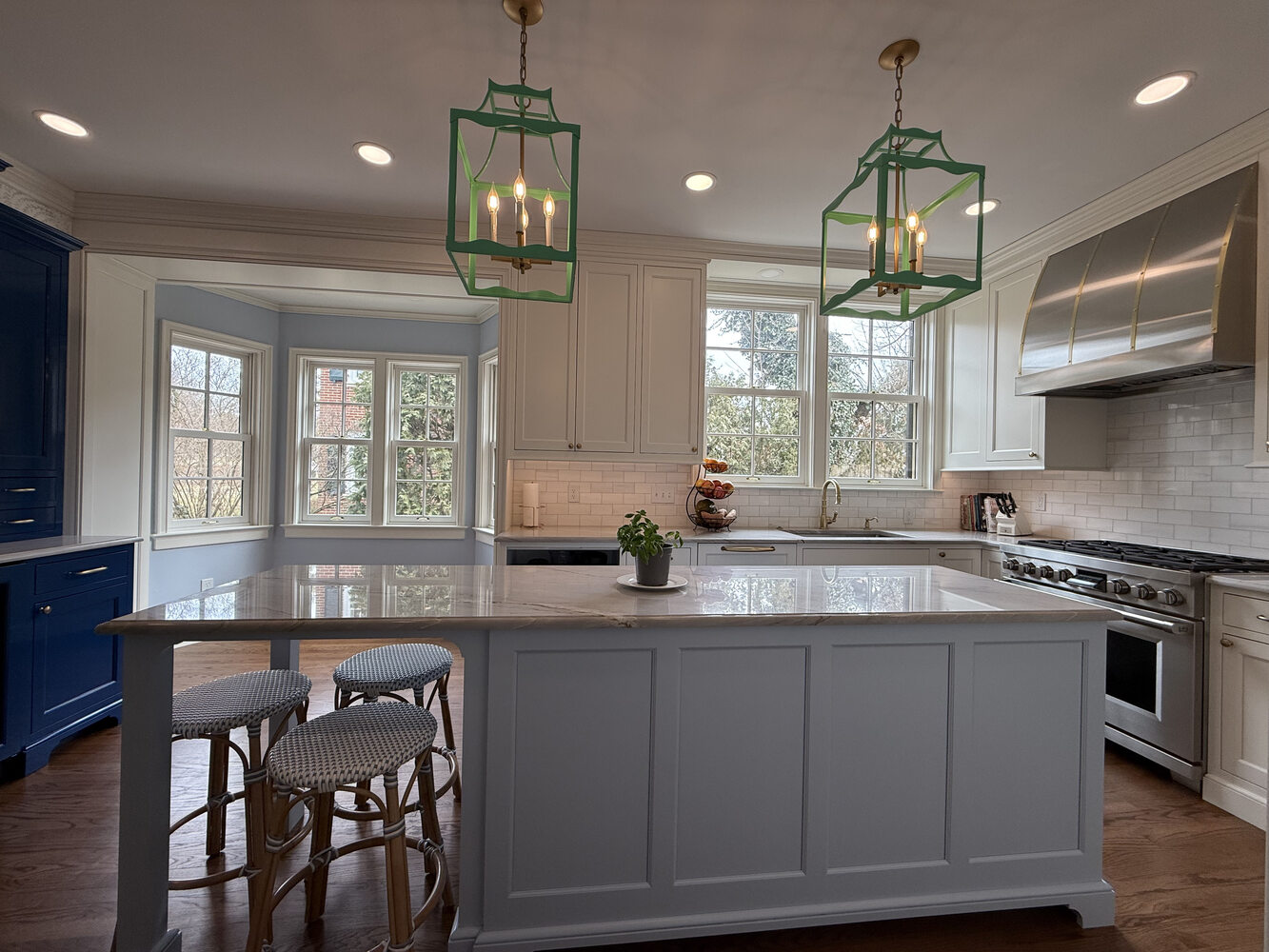 Elegant kitchen remodel with farmhouse sink and modern range in South Bend by Barbour Construction
